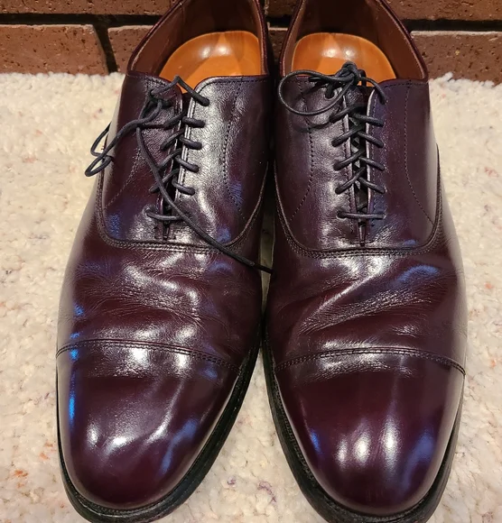 Allen Edmonds Park Avenue Brown Cap-Toe Oxford Lace-Up Dress Shoes Size 9 1/2 D - Picture 1 of 10